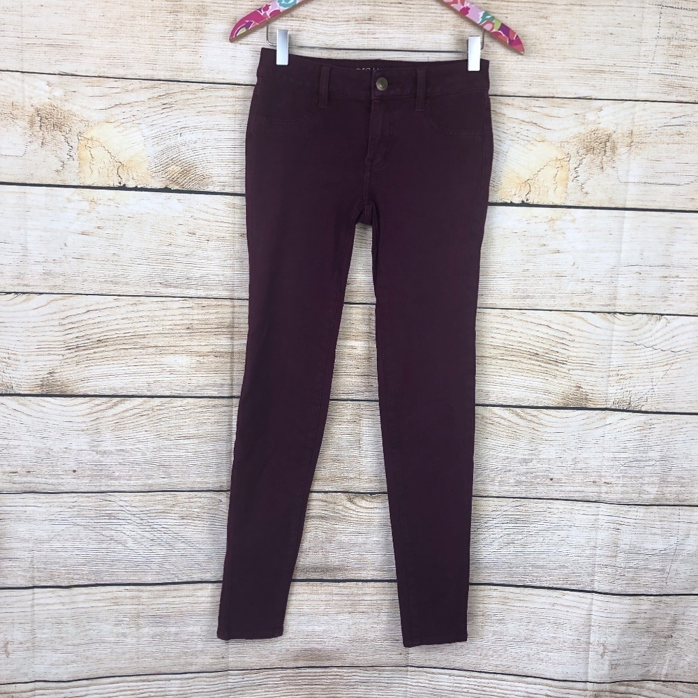 American Eagle maroon jeggings size 0